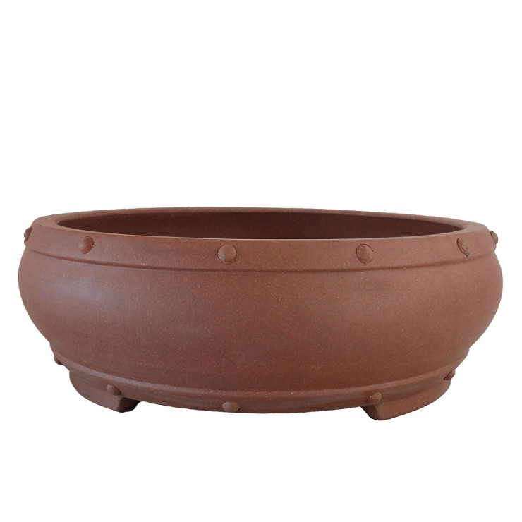 Maceta redonda, 38cm. Gres Yixing S/E