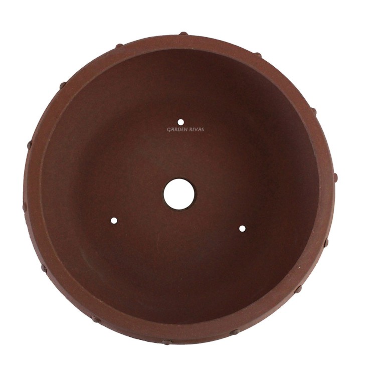 Maceta redonda, 38cm. Gres Yixing S/E