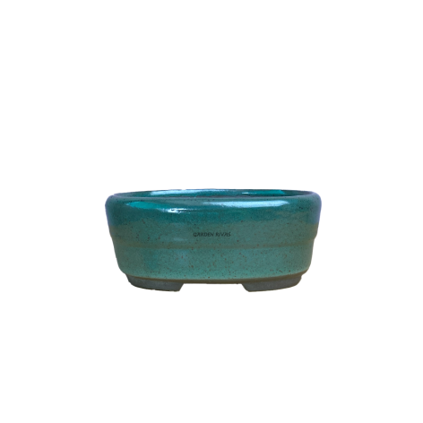 Maceta ovalada, 11,5cm. Japonesa verde.