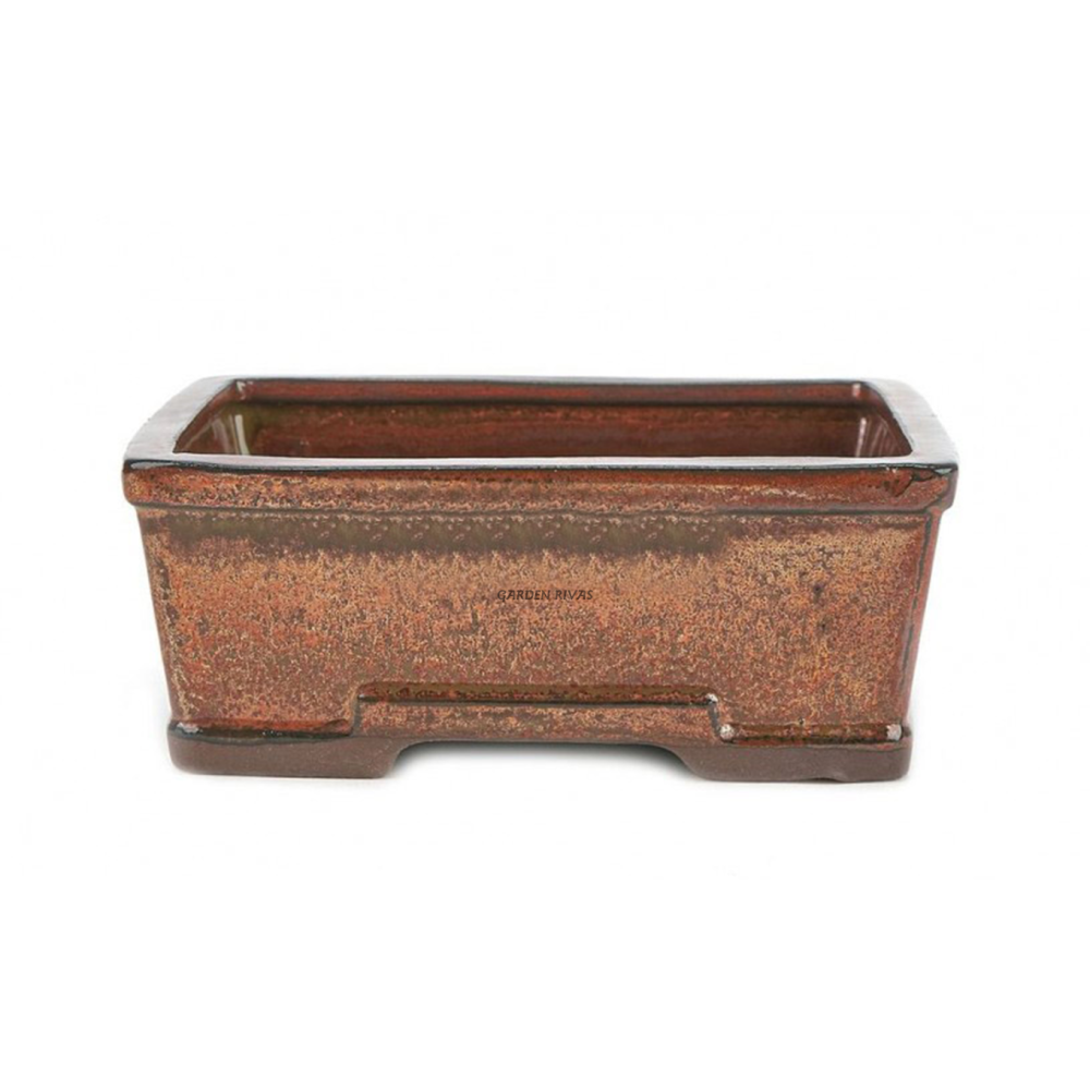 Maceta rectangular, 17cm. Cerámica Yixing óxido