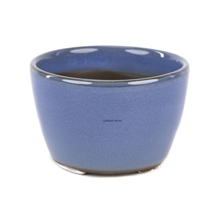 Maceta redonada, Ø 8,5. Japonesa azul