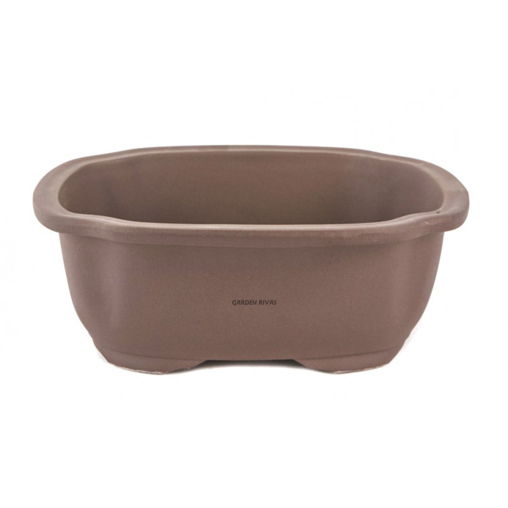 Maceta ovalada, 24cm. Japonesa. Gres SIN esmaltar