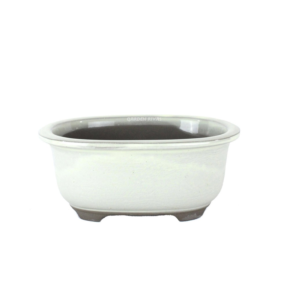 Maceta oval, 16cm. Japonesa crema