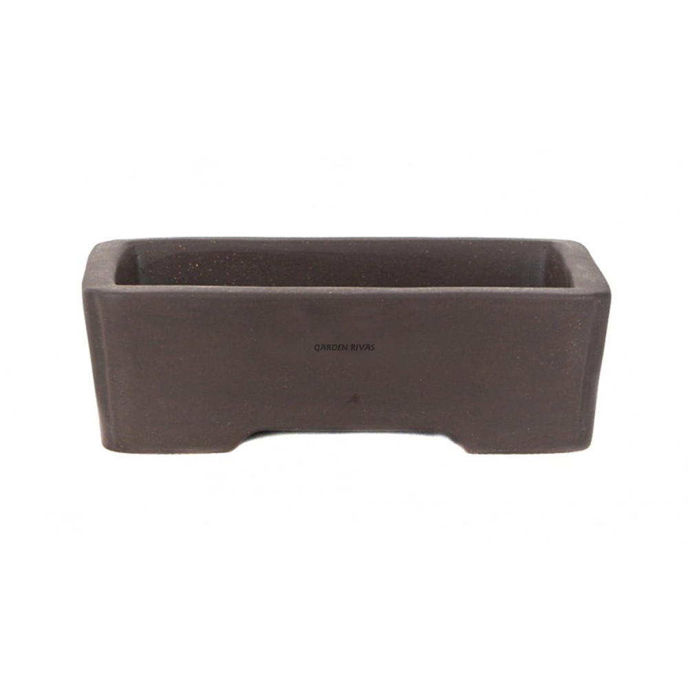 Maceta rectangular, 15,5cm. Yixing. Gres SIN esmaltar