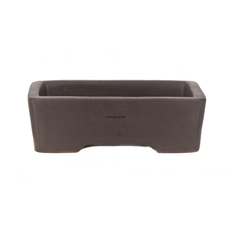 Maceta rectangular, 15,5cm. Yixing. Gres SIN esmaltar